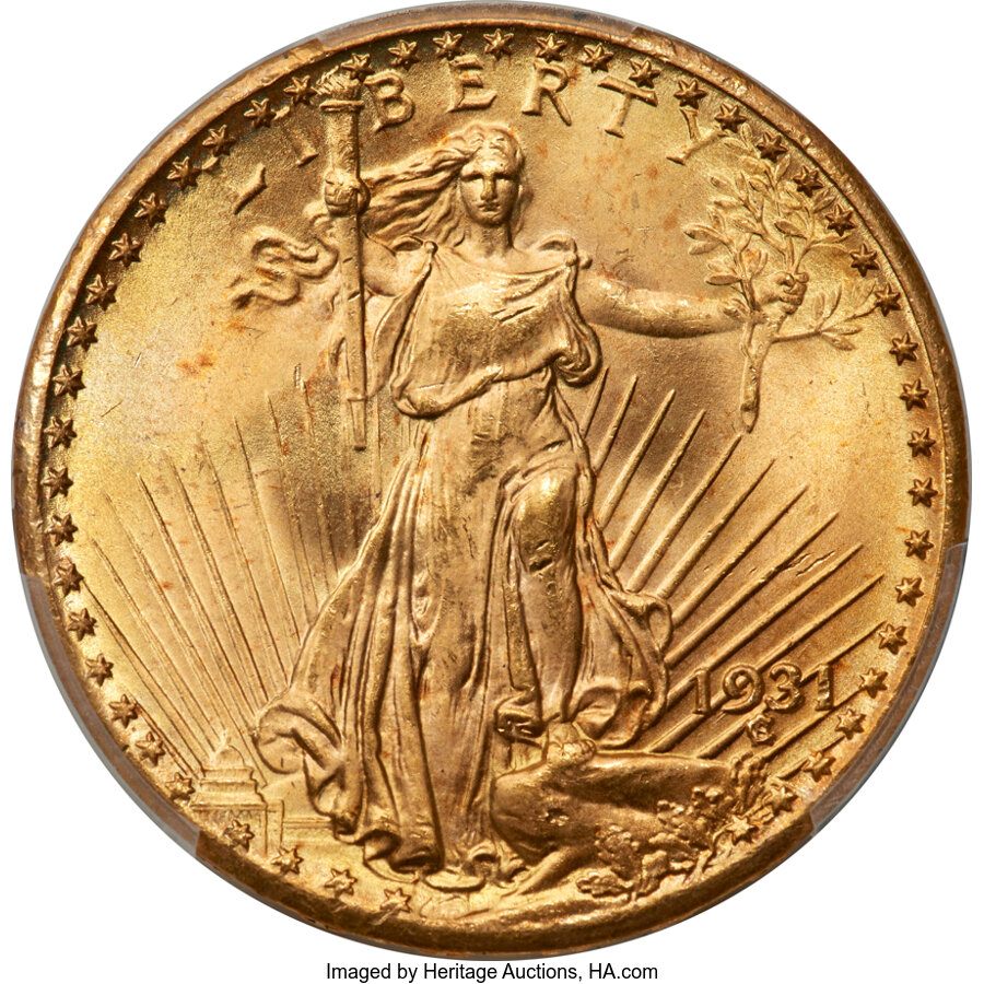 image for: 1931 $20 MS65+ PCGS....