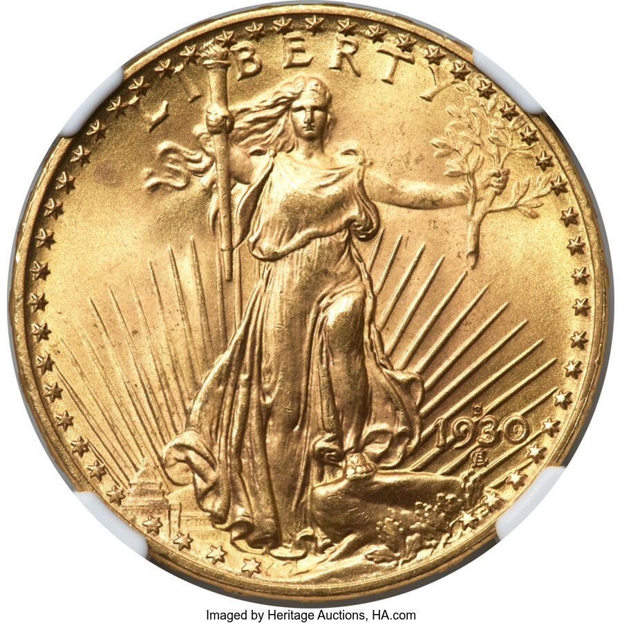 image for: 1930-S $20 MS64+ NGC. CAC....