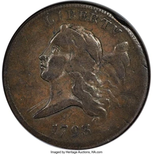 image for: 1793 1/2 C C-1, B-1, High R.3, VF30 NGC....
