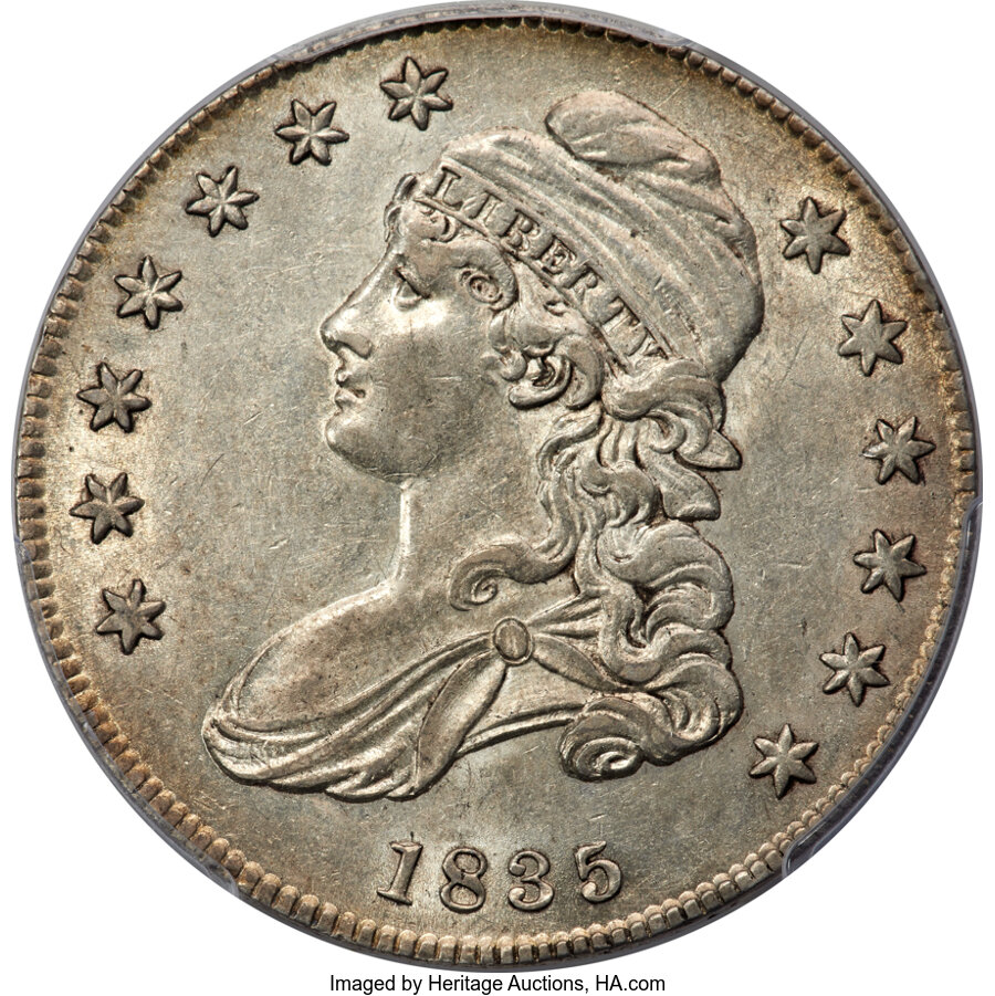 image for: 1835 50C O-106, R.1, AU53 PCGS....