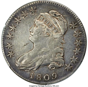 image for: 1809 50C XXX Edge, O-108a, High R.4, VF35 PCGS....
