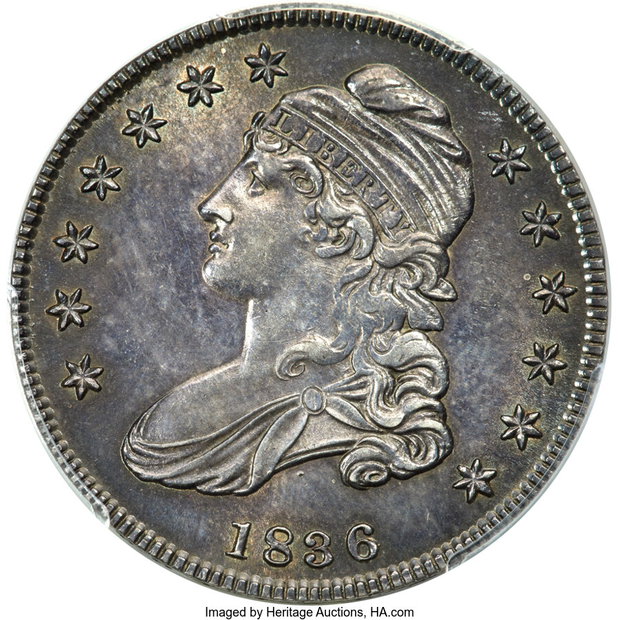 image for: 1836 50C Lettered Edge, O-101, R.1, AU58 PCGS....
