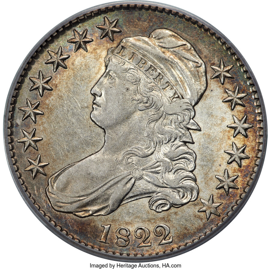 image for: 1822 50C O-113, R.3, AU50 PCGS....
