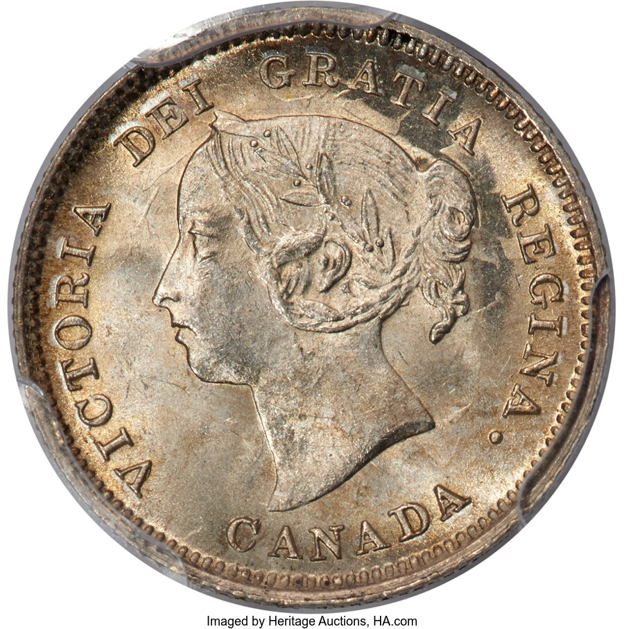 image for: Canada: Victoria 5 Cents 1891 MS65 PCGS,...