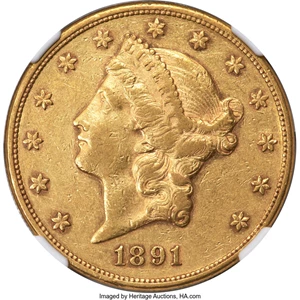 image for: 1891 $20 XF45 NGC....