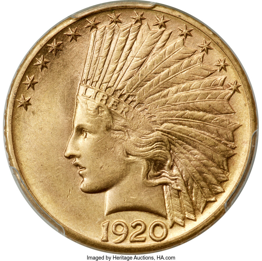 image for: 1920-S $10 MS61 PCGS....