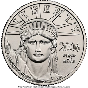 image for: 2006 $25 Quarter-Ounce Platinum Eagle MS69 NGC. Mintage 12,001. ...