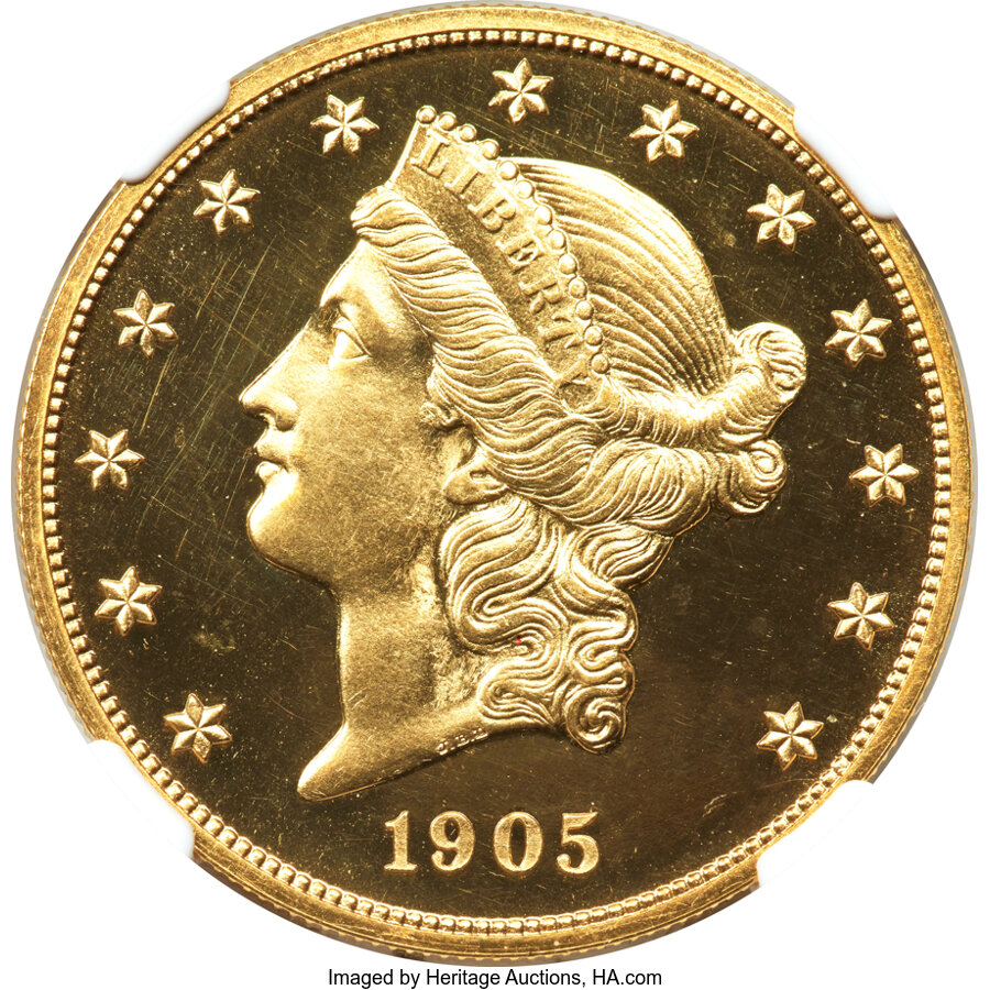 image for: 1905 $20 PR65+ Ultra Cameo NGC. JD-1, High R.4....