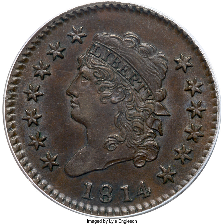 image for: 1814 S-294 R1, Crosslet 4, MS63 Brown PCGS. ...