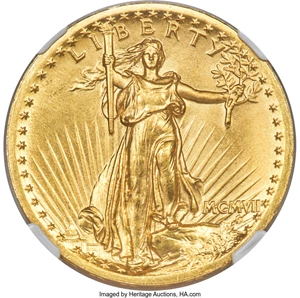 image for: 1907 $20 High Relief PR67 NGC....