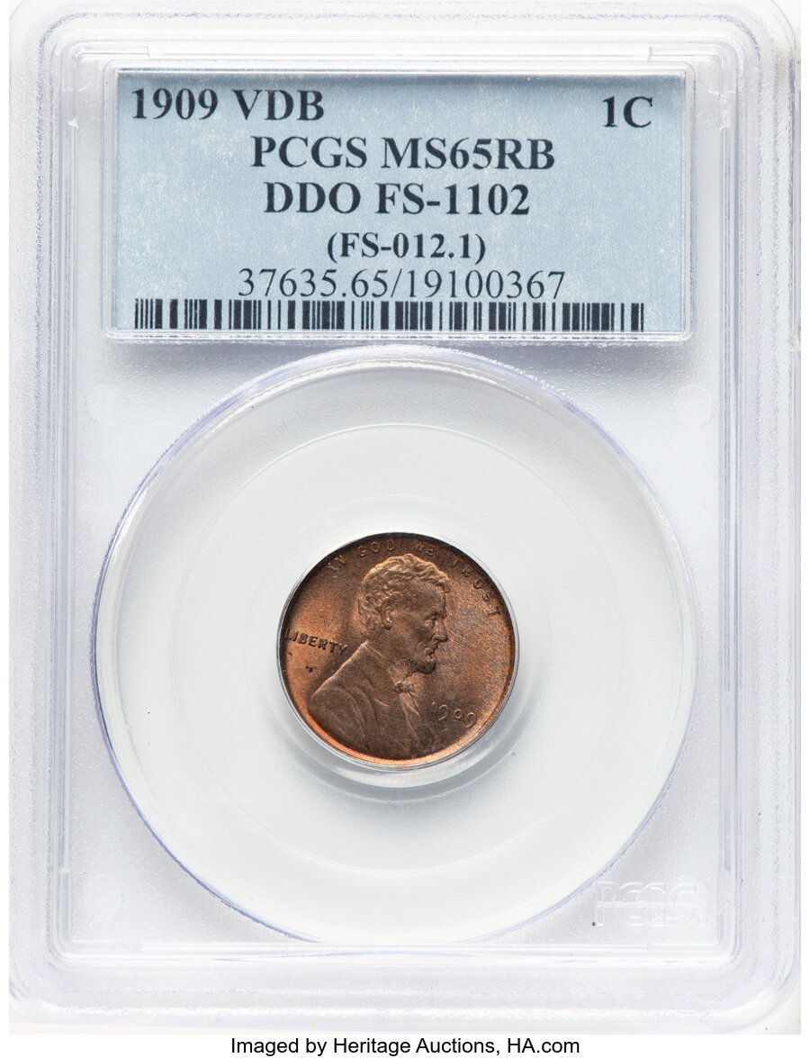 image for: 1909 VDB 1C Doubled Die Obverse, FS-1102, MS65 Red and Brown PCGS. (FS-012.1) PCGS Population: (27/6)....
