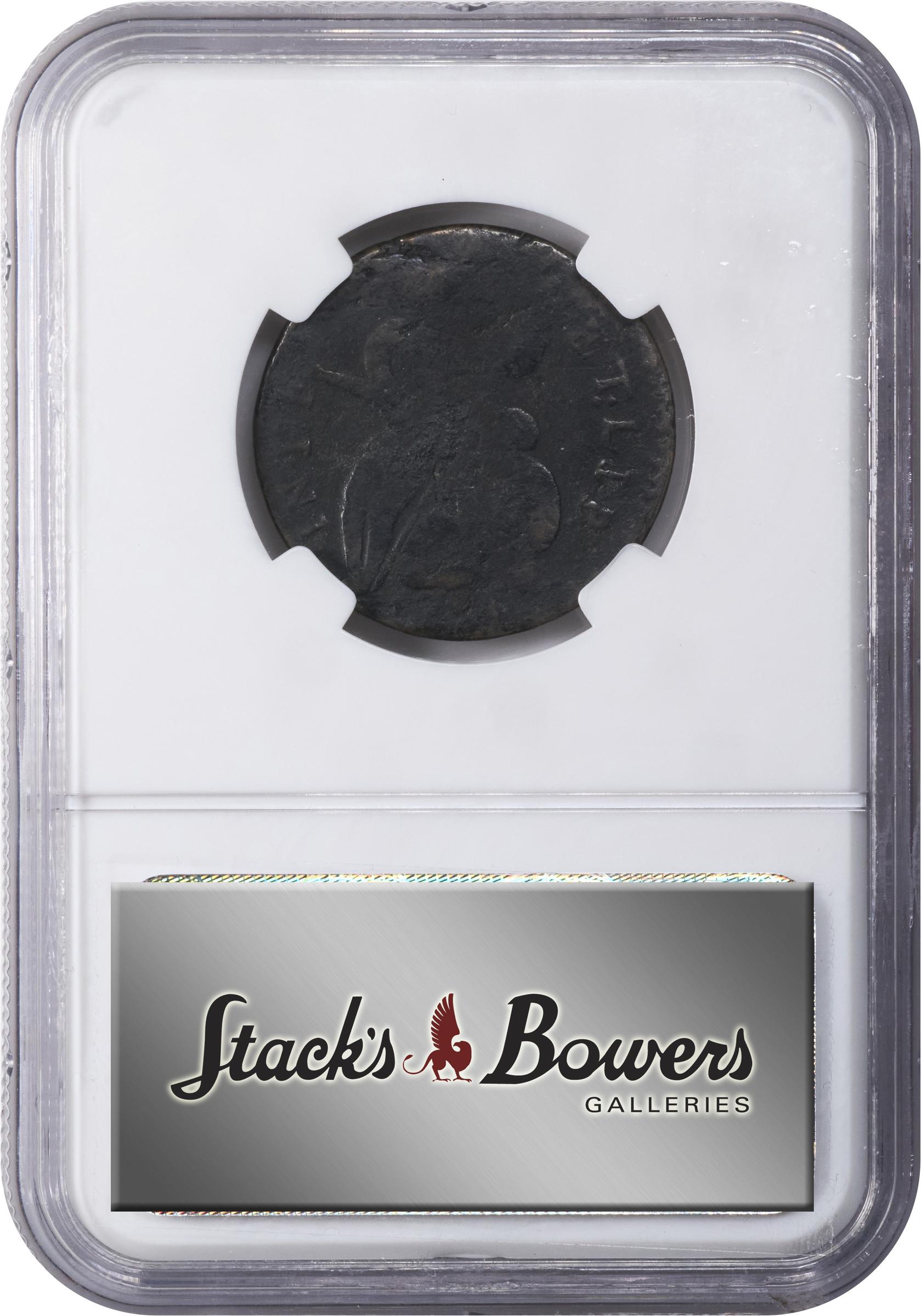 image for: 1786 Vermont Copper. RR-9, Bressett 7-F, W-2040. Rarity-3. Baby Head. VG Details--Corrosion (NGC).