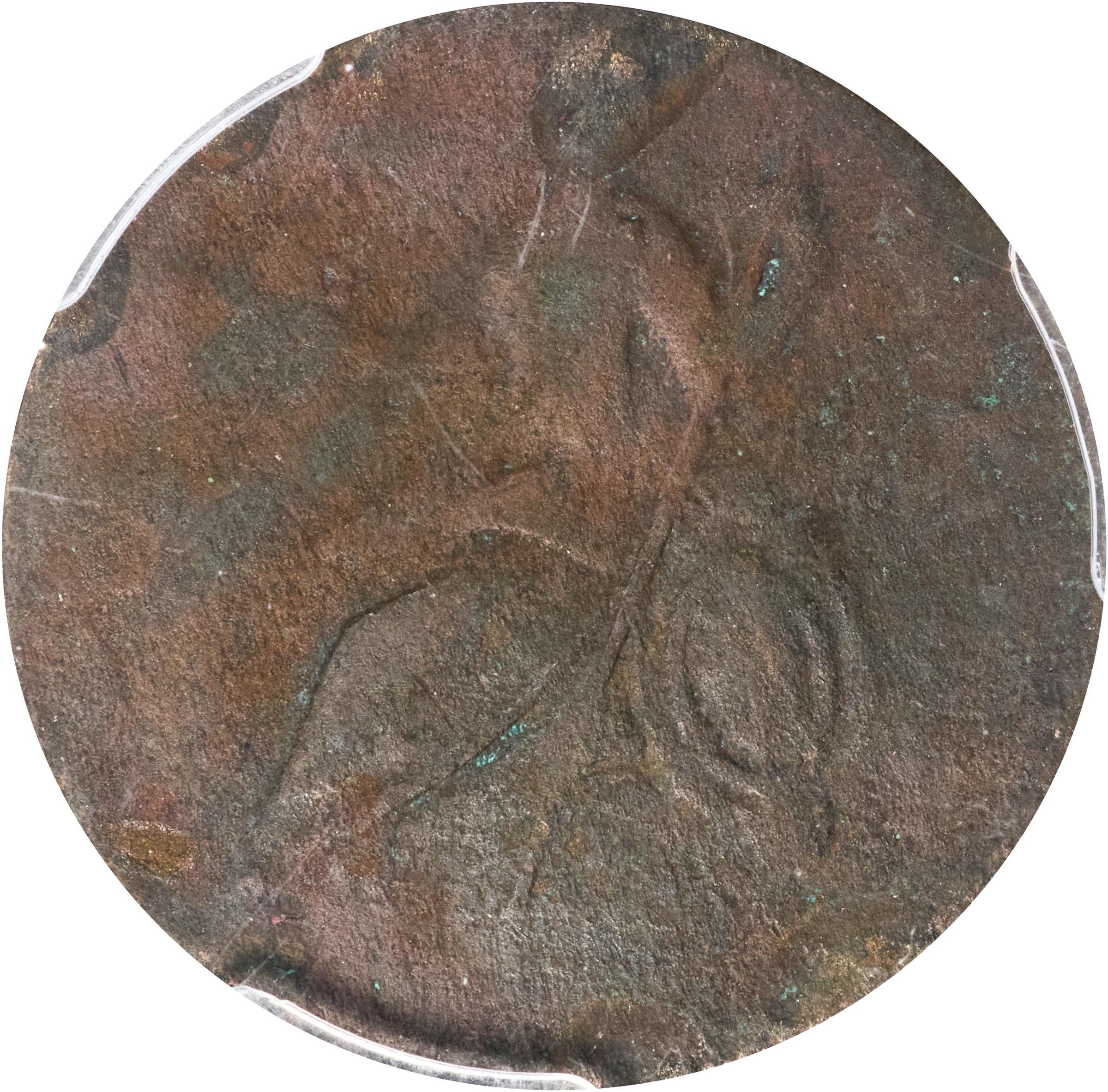 image for: 1787 Vermont Copper. RR-13, Bressett 17-V, W-2255. Rarity-1. BRITANNIA. EF Details--Environmental Damage (PCGS).