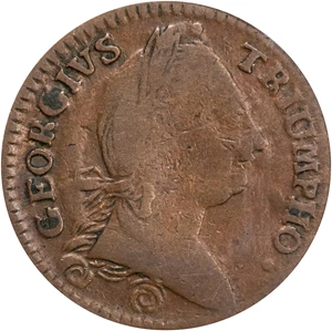 image for: 1783 Washington Georgivs Triumpho Token. Musante GW-54, Baker-7, W-10100. VG-10 (ANACS).