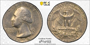 image for: 1974 Washington Quarter. Struck on Nickel Planchet. AU-55 (PCGS).