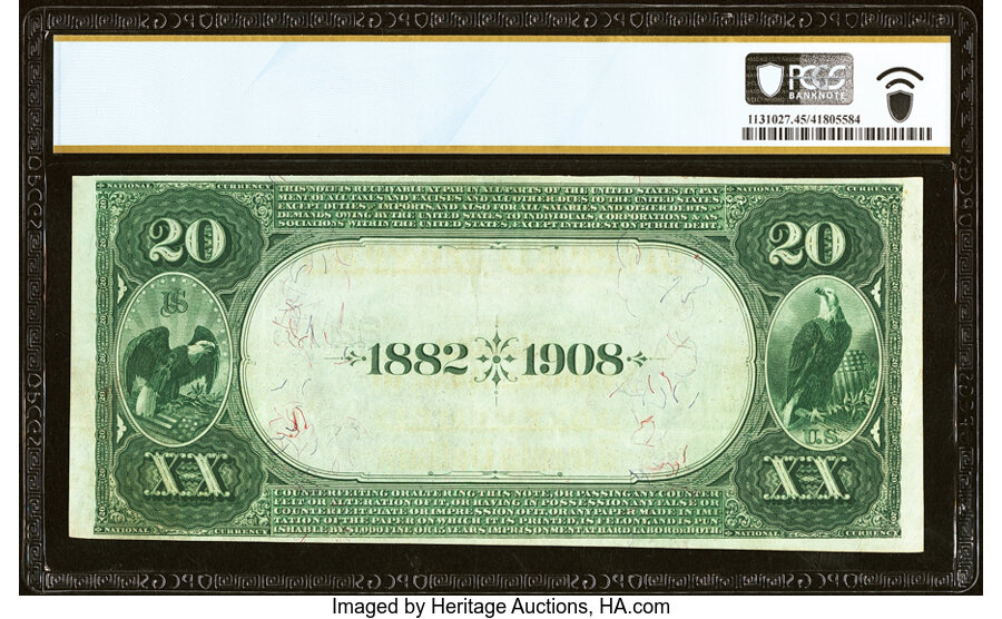 image for: Mayfield, KY - $20 1882 Date Back Fr. 552 The First National Bank Ch. # (S)2245 PCGS Banknote Choice XF 45....
