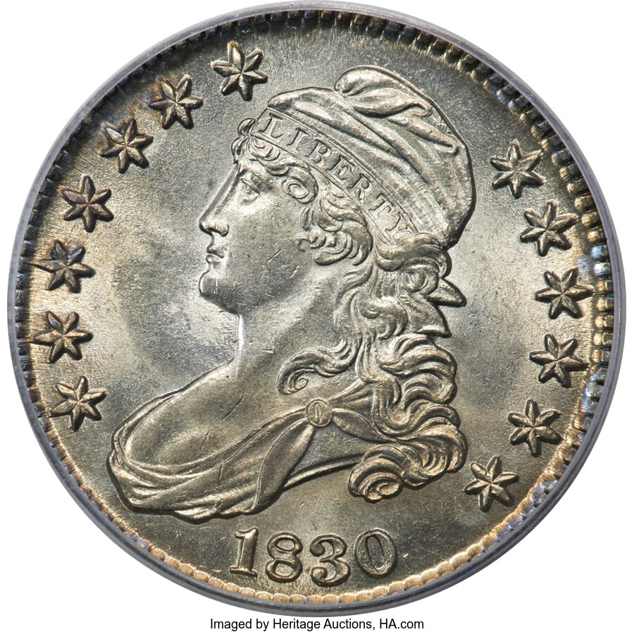 image for: 1830 50C Medium 0, O-119, R.1, MS62 PCGS....
