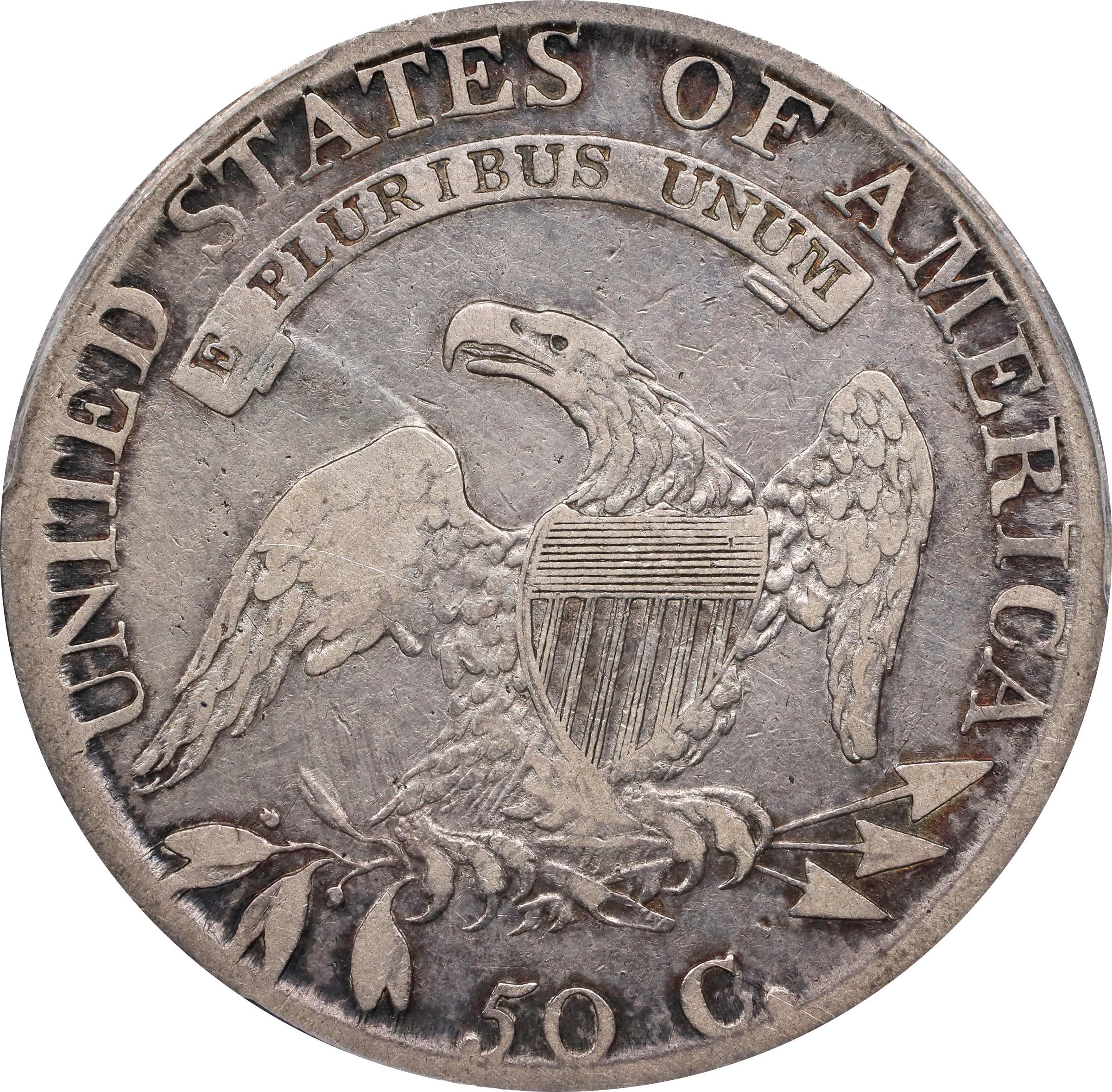 image for: 1814 Capped Bust Half Dollar. O-105a. Rarity-4. Single Leaf Below Wing. Fine-15 (PCGS).
