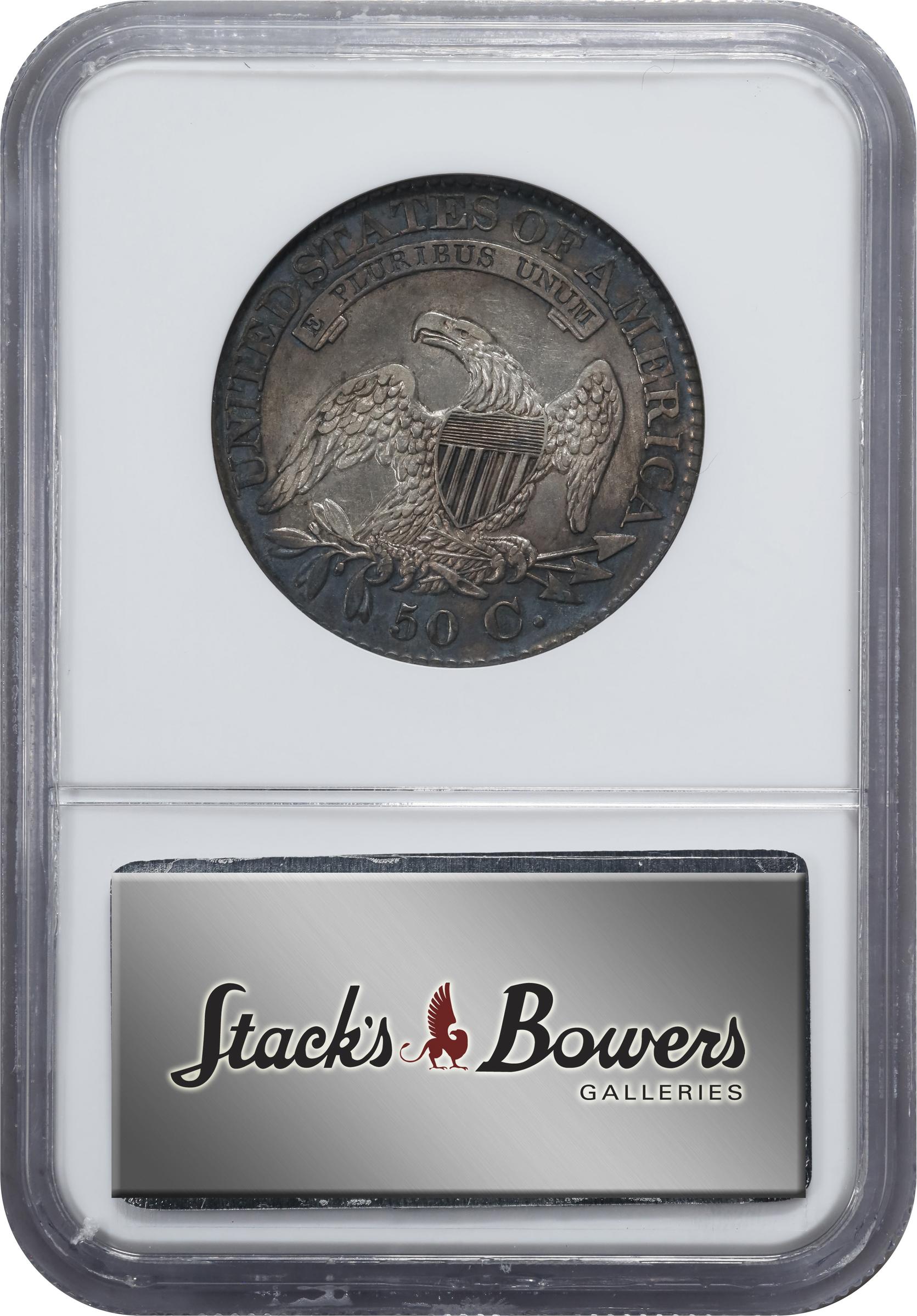 image for: 1828 Capped Bust Half Dollar. O-108. Rarity-2. Square Base 2, Large 8s. AU-58 (NGC).