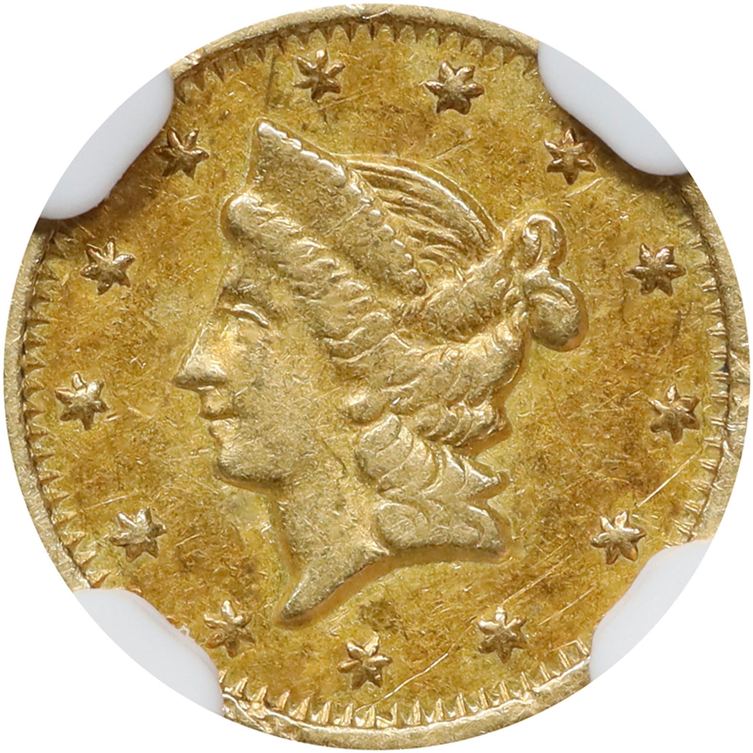 image for: 1853 Round 50 Cents. BG-428. Rarity-3. Liberty Head. AU Details--Reverse Scratched (NGC).