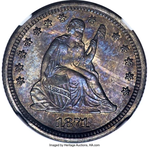 image for: 1871-S 25C MS63 NGC. Briggs 1-A....