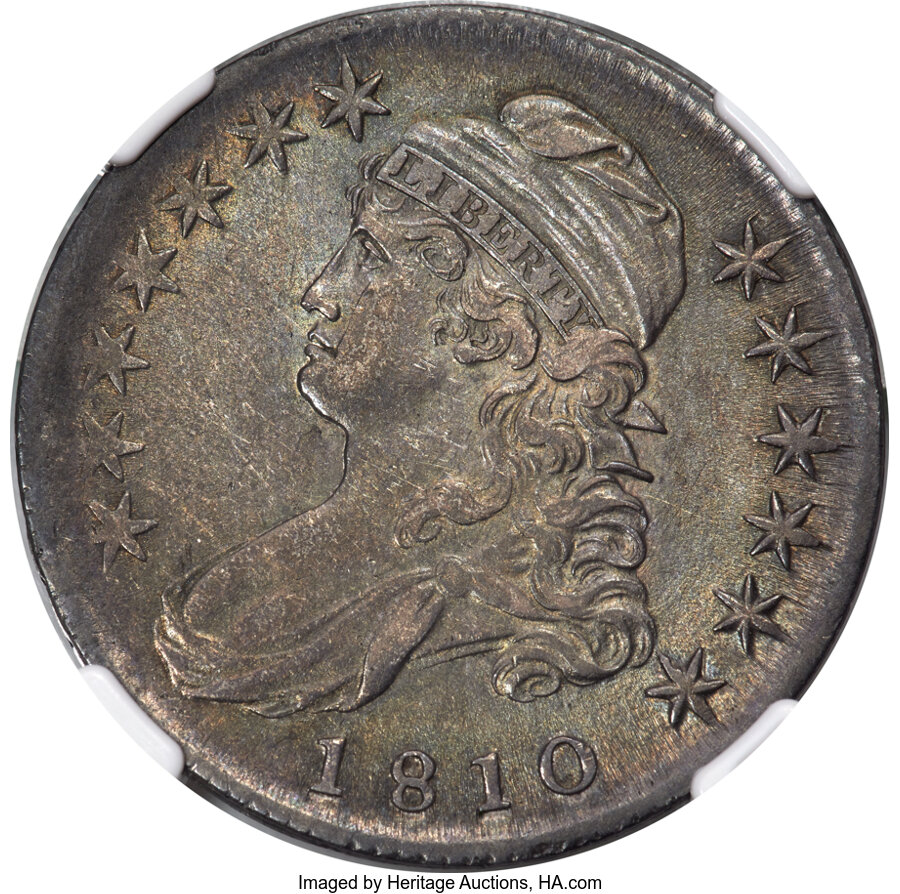 image for: 1810 50C O-105, R.2, AU55 NGC. CAC....