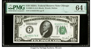 image for: Fr. 2001-G $10 1928A Federal Reserve Note. PMG Choice Uncirculated 64 EPQ....
