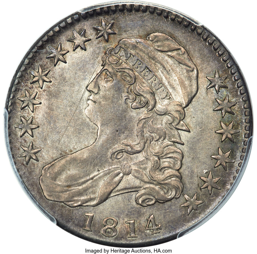 image for: 1814/3 50C O-101'a', R.5, XF45 PCGS....