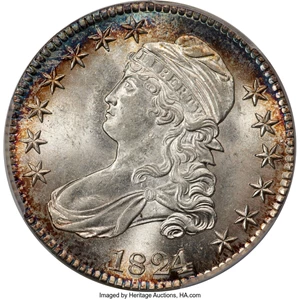 image for: 1824/1 50C O-101, R.2, MS63 PCGS....