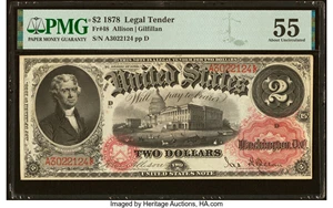 image for: Fr. 48 $2 1878 Legal Tender PMG About Uncirculated 55....