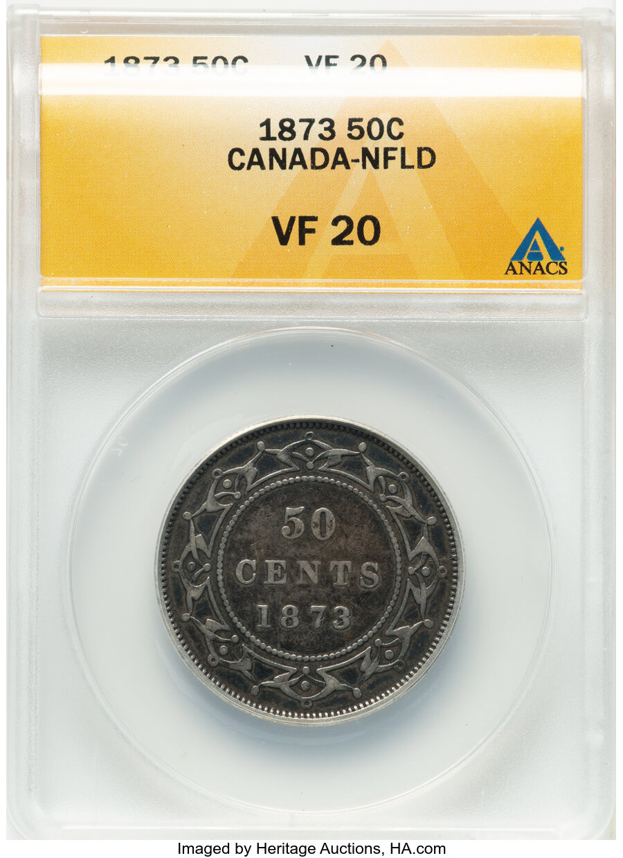 image for: Canada: Newfoundland. Victoria 50 Cents 1873 VF20 ANACS,...