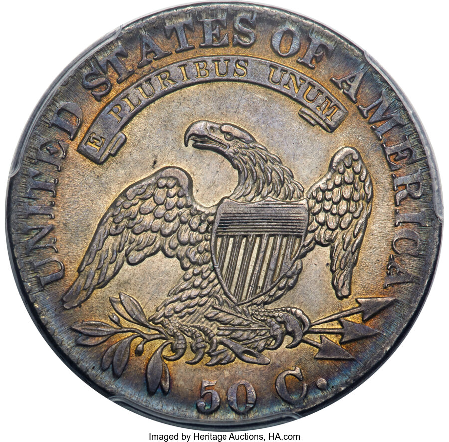 image for: 1832 50C Small Letters, O-119, Low R.4, AU58 PCGS....