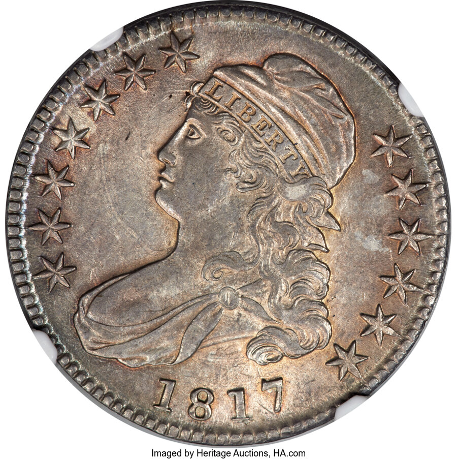 image for: 1817 50C O-112a, R.2, AU58 NGC....