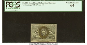 image for: Fr. 1246 10¢ Second Issue PCGS Very Choice New 64....