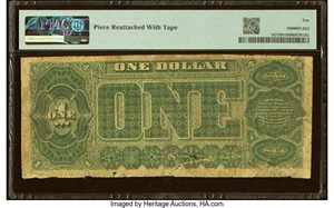image for: Fr. 347 $1 1890 Treasury Note PMG Very Good 10 Net....