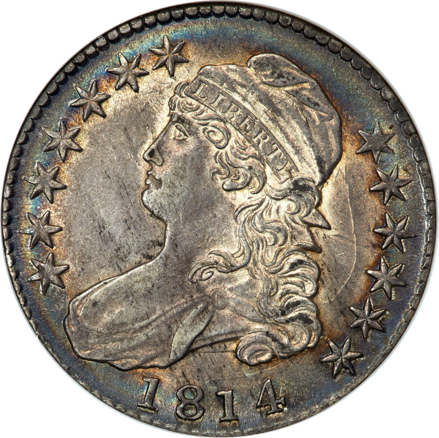 image for: 1814 50C O-107, R.2, MS61 NGC....