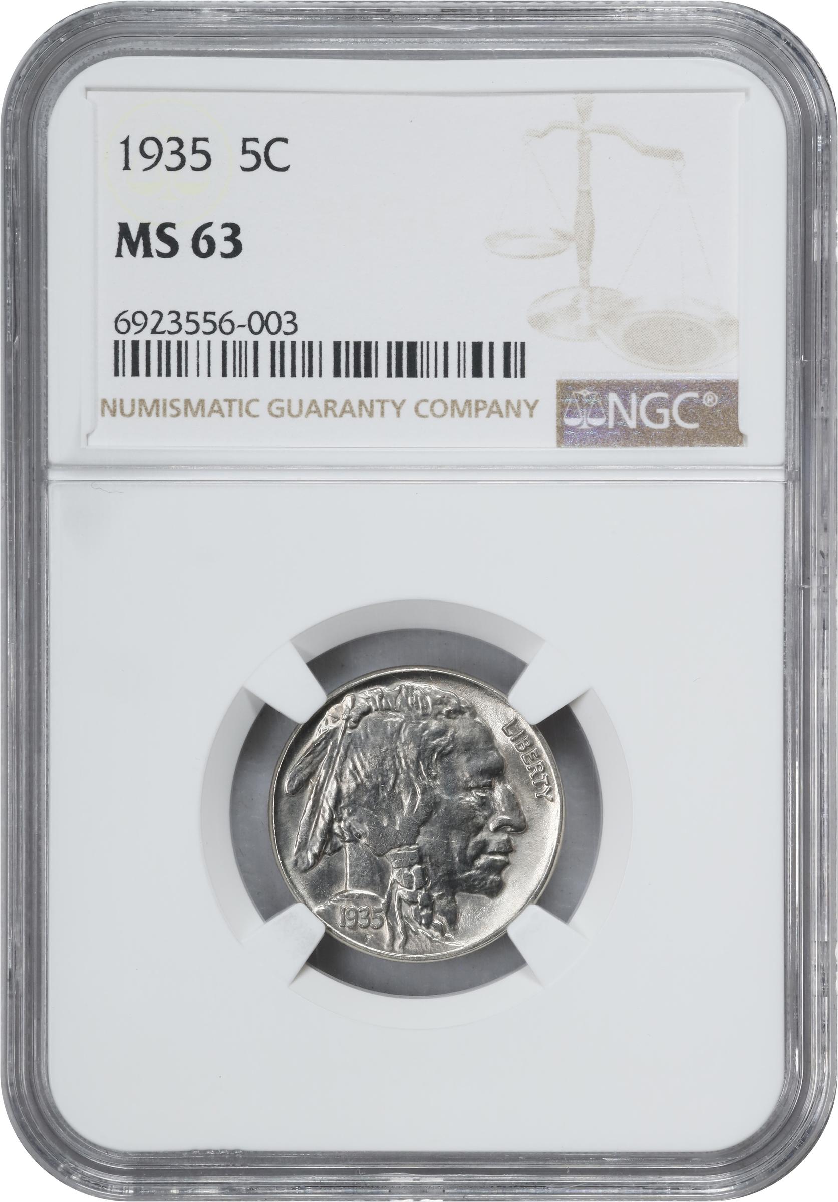 1935 5c MS63 thumbnail 3