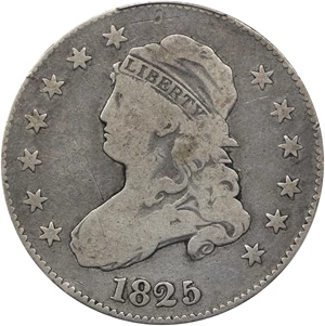 image for: 1825/4/2 Capped Bust Quarter. B-2. Rarity-2. VG-8 (PCGS).