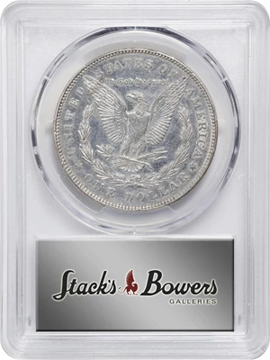 image for: 1878 Morgan Silver Dollar. 7/8 Tailfeathers. Weak. VAM-44. Top 100 Variety. 7/5 Tailfeathers, Tripled Blossoms. AU Details--Cleaned (PCGS).
