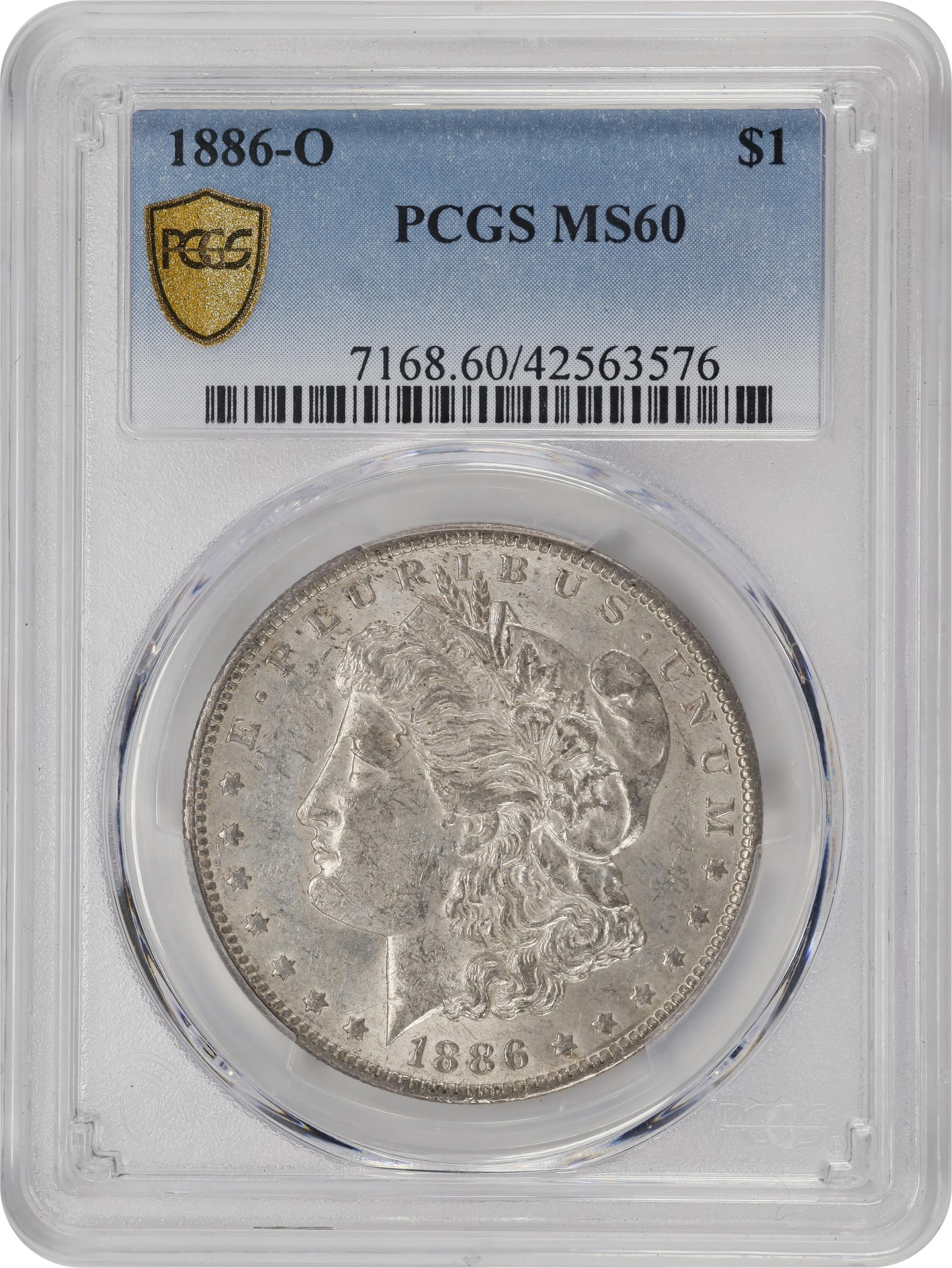 1886-O $1 MS60 thumbnail 3