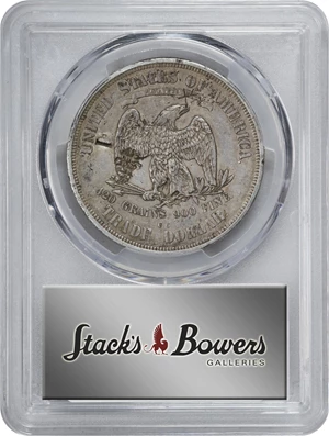 image for: 1875-CC Trade Dollar. Type I/I. Chop Mark. EF-45 (PCGS).