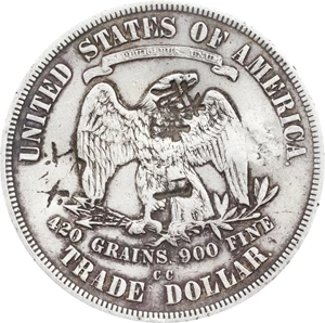 image for: 1876-CC Trade Dollar. Type I/I. Doubled Die Reverse. FS-801. Chop Mark. VF-30 (PCGS).