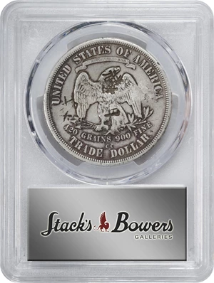 image for: 1876-CC Trade Dollar. Type I/I. Doubled Die Reverse. FS-801. Chop Mark. VF-30 (PCGS).