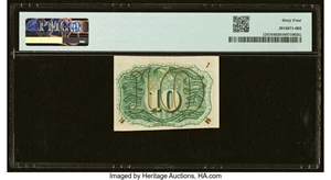 image for: Fr. 1247 10¢ Second Issue PMG Choice Uncirculated 64....
