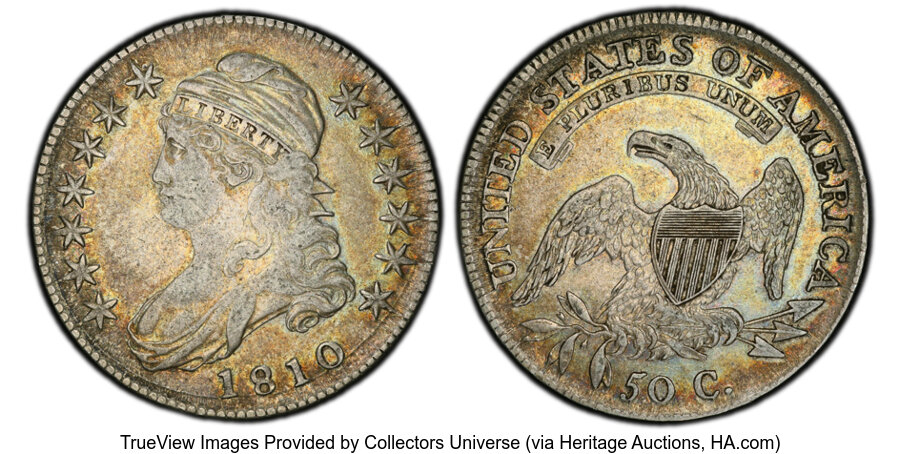 image for: 1810 50C O-103, R.3, VF30 PCGS.  Mintage 1,276,276....