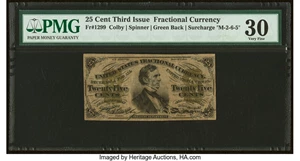 image for: Fr. 1299 25¢ Third Issue PMG Very Fine 30....