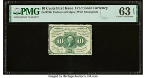 image for: Fr. 1240 10¢ First Issue PMG Choice Uncirculated 63 EPQ....