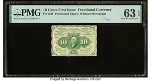 image for: Fr. 1241 10¢ First Issue PMG Choice Uncirculated 63 EPQ....