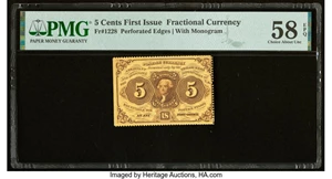 image for: Fr. 1228 5¢ First Issue PMG Choice About Unc 58 EPQ....