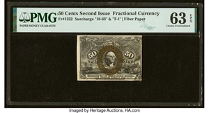 image for: Fr. 1322 50¢ Second Issue PMG Choice Uncirculated 63 EPQ....